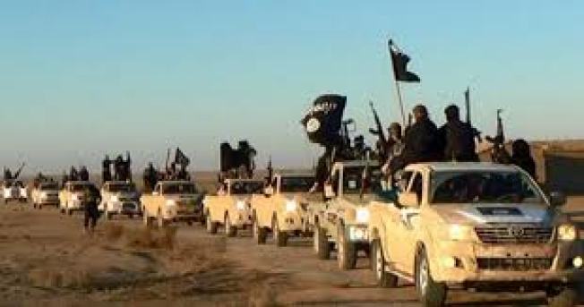 (Image credit: AP ISIS vehicles in Anbar Province, Iraq)